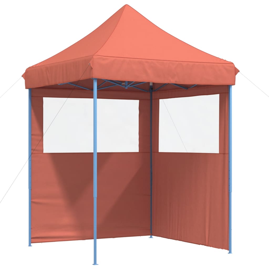 Kokkupandav peotelk (pop-up) 2 külgseinaga, 2 × 2 m, terrakota