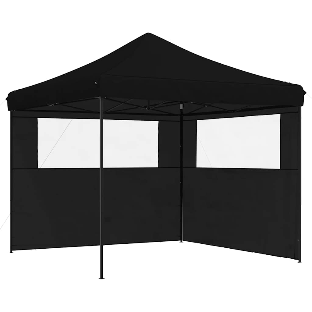 Kokkupandav peotelk (pop-up) 2 külgseinaga, 2,92 × 2,92 m, must