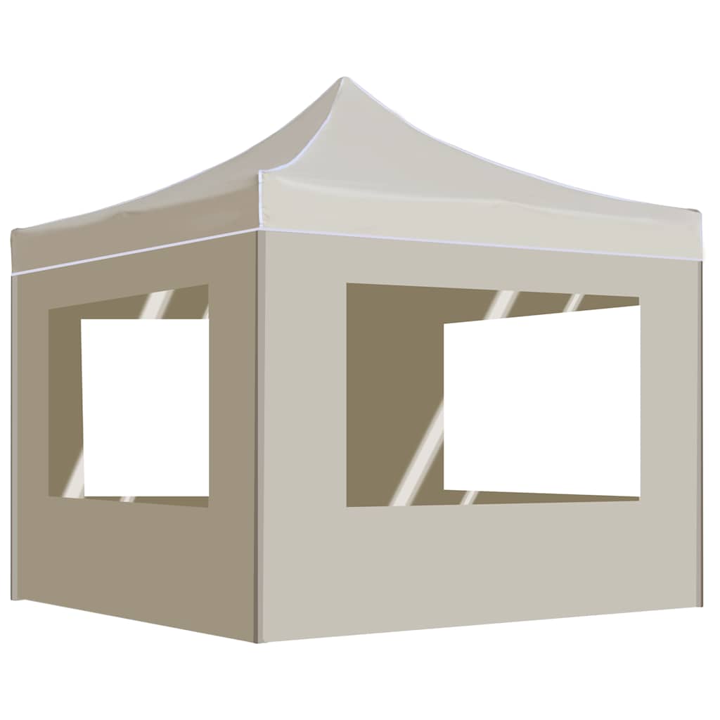 Kokkupandav peotelk (pop-up) seintega, 3 × 3 m, kreemjas