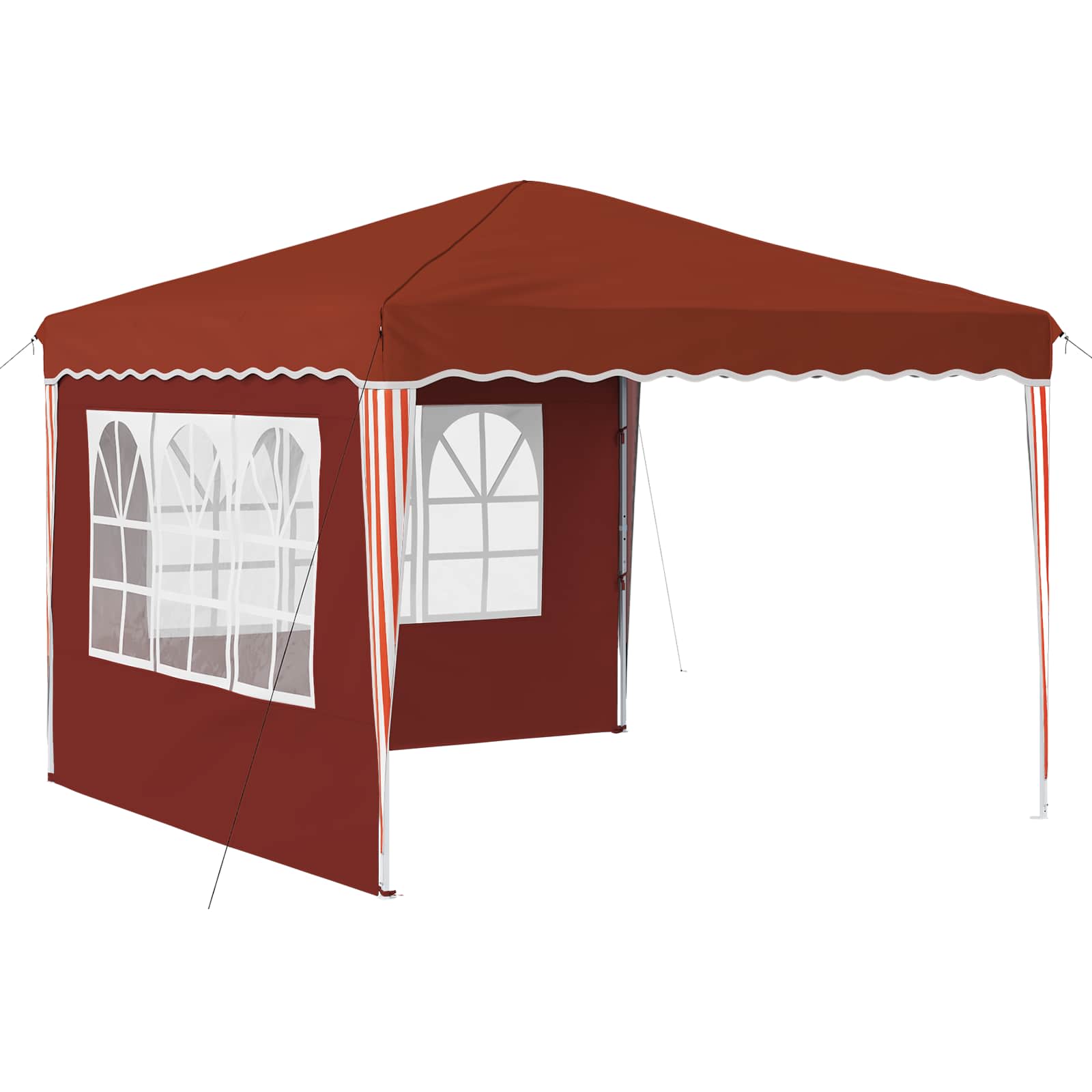 Kokkupandav peotelk (pop-up), 2,9 × 2,9 m, terrakota