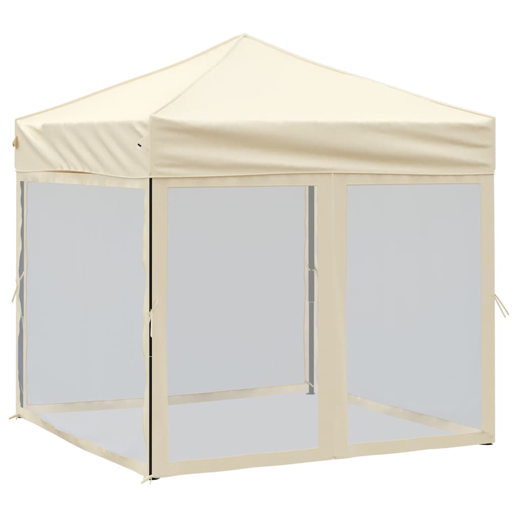 Kokkupandav peotelk (pop-up) seintega, 2 × 2 m, kreemjas