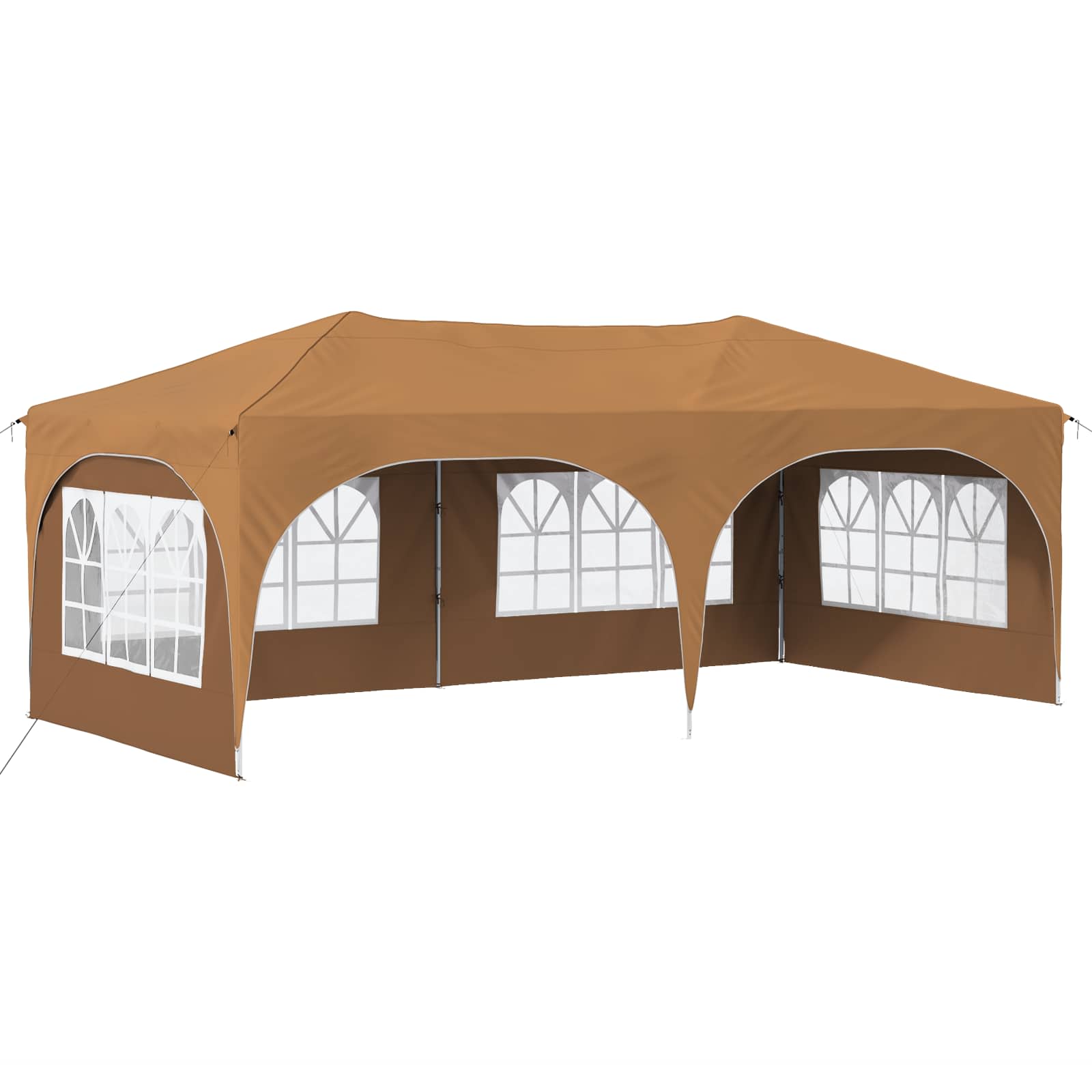 Kokkupandav peotelk (pop-up) 4 külgseinaga, 5,74 × 2,89 m, beež