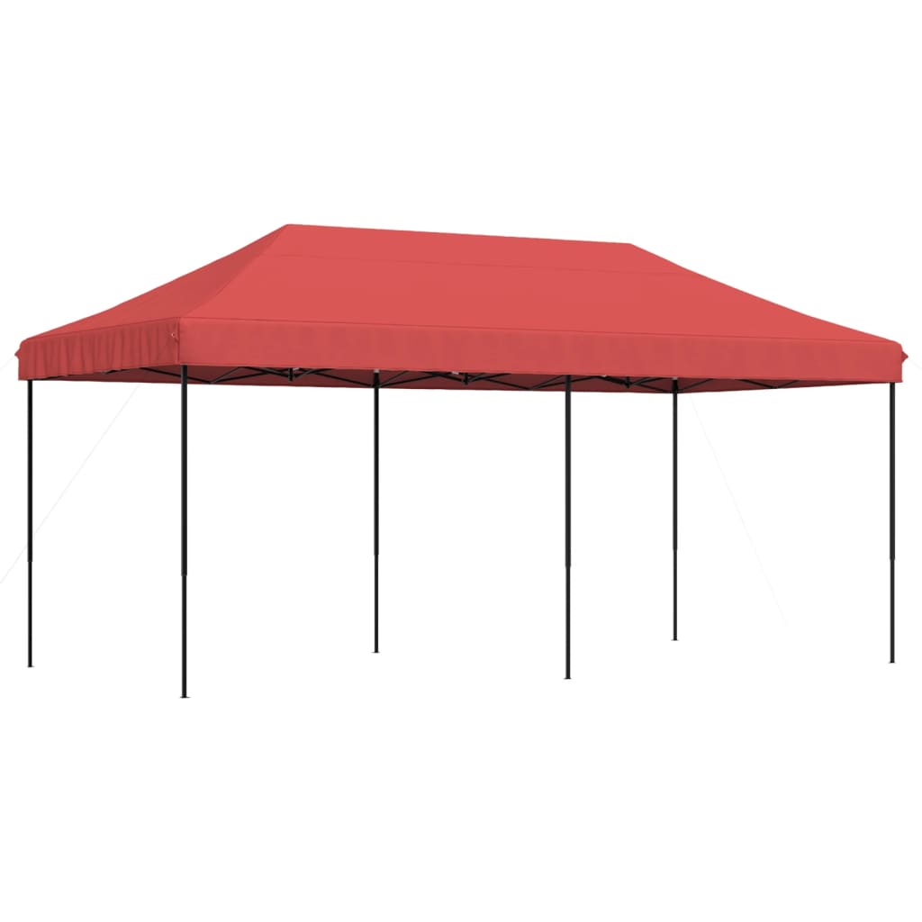 Kokkupandav peotelk (pop-up), 5,8 × 2,92 m, veinipunane