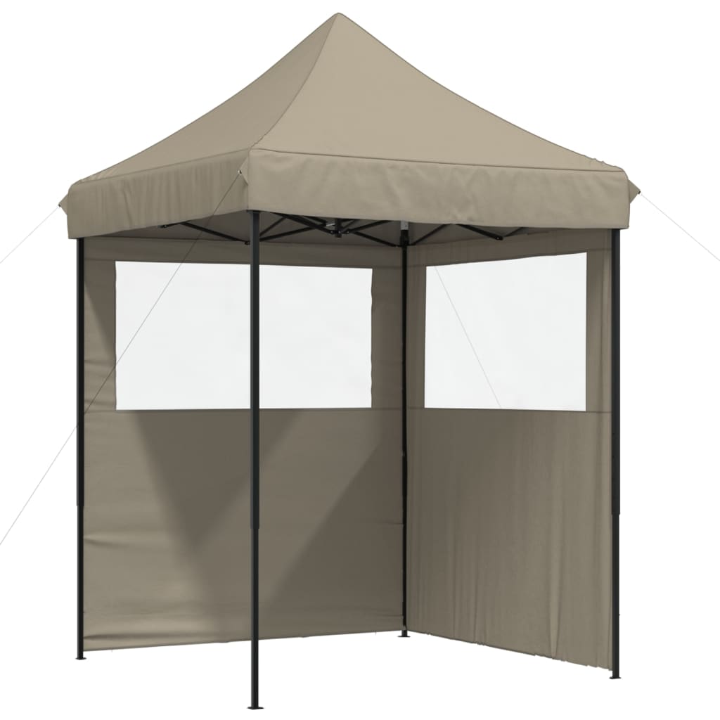 Kokkupandav peotelk (pop-up) 2 külgseinaga, 2 × 2 m, pruunikashall