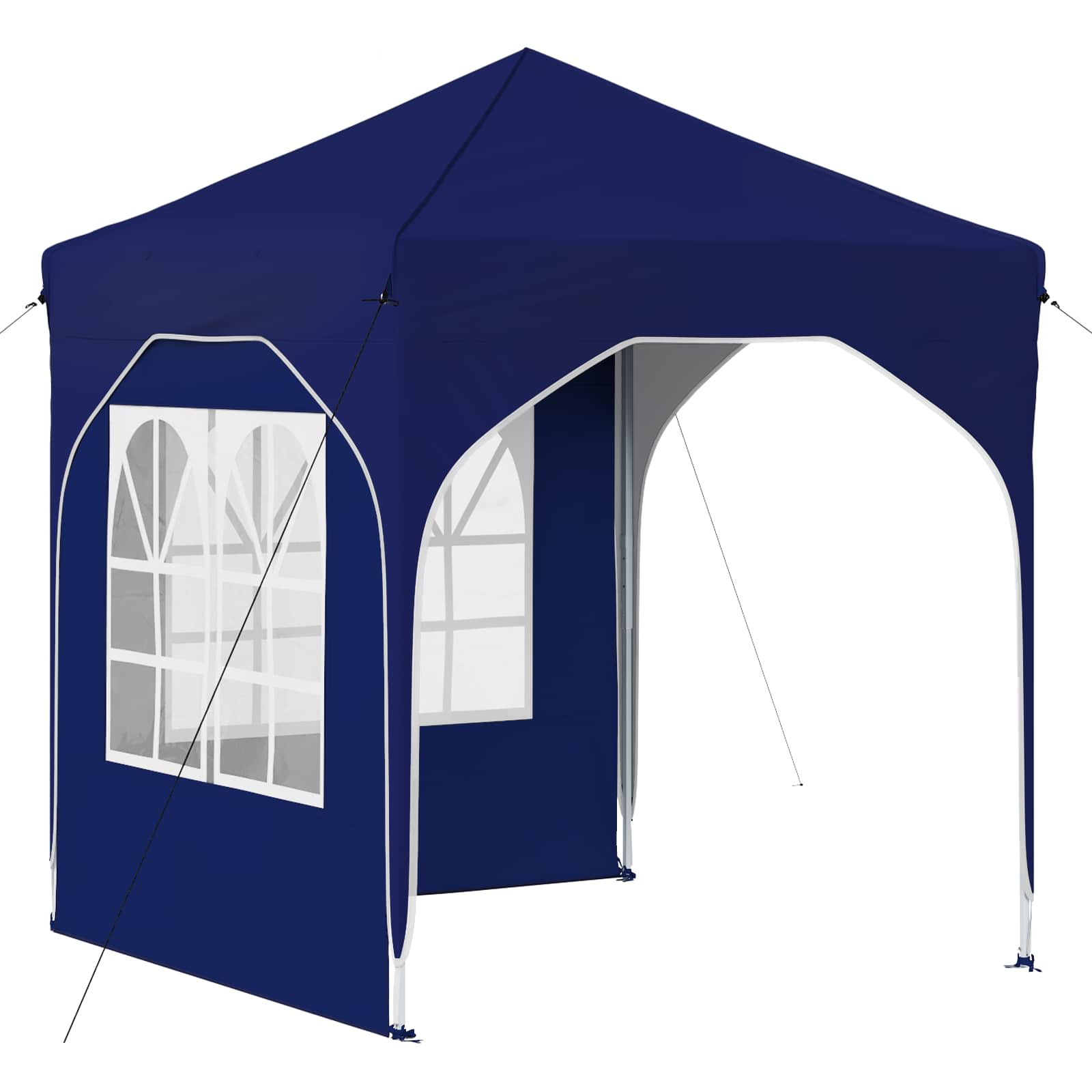 Kokkupandav peotelk (pop-up) 2 külgseinaga, 1,92 × 1,92 m, sinine