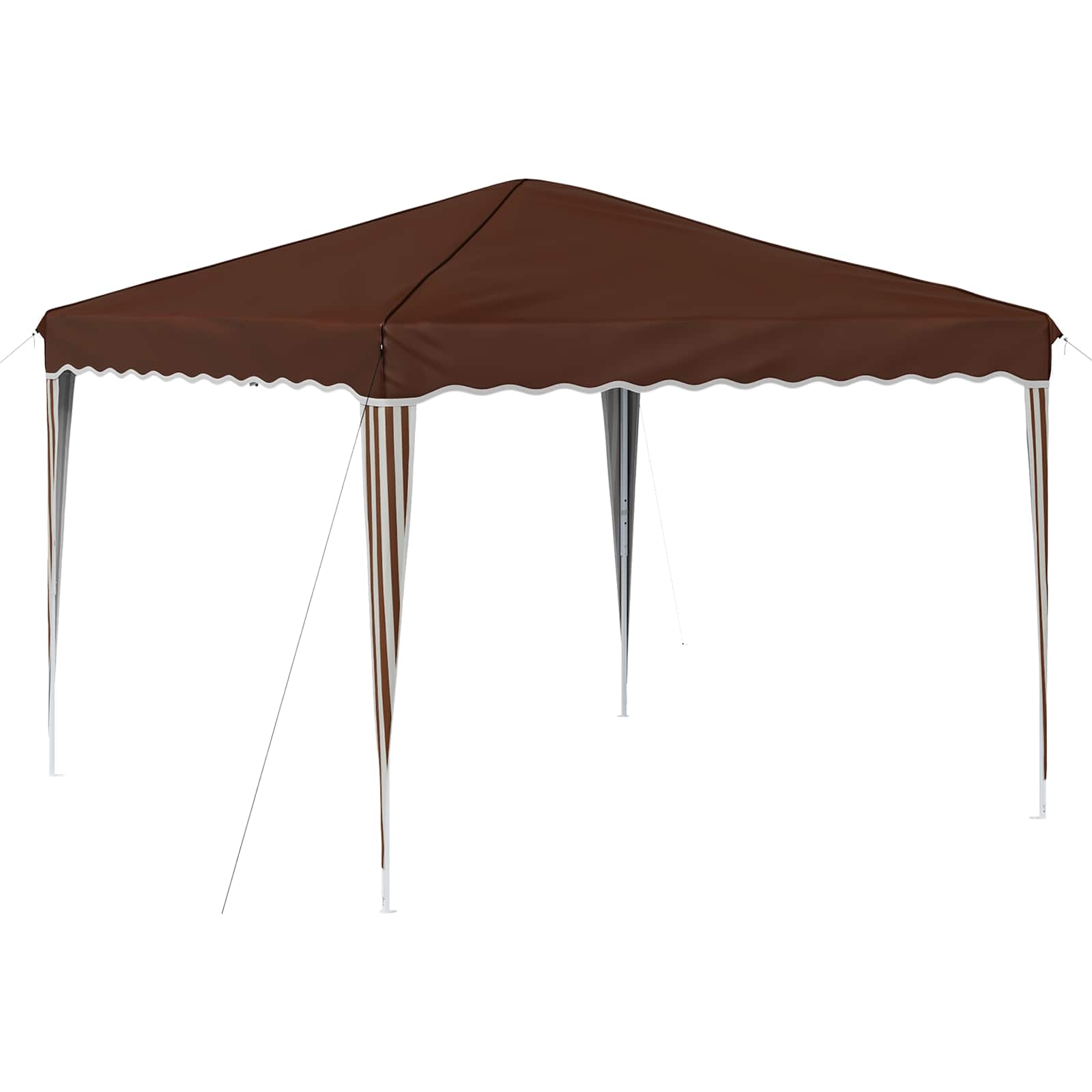 Kokkupandav peotelk (pop-up), 2,9 × 2,9 m, pruun