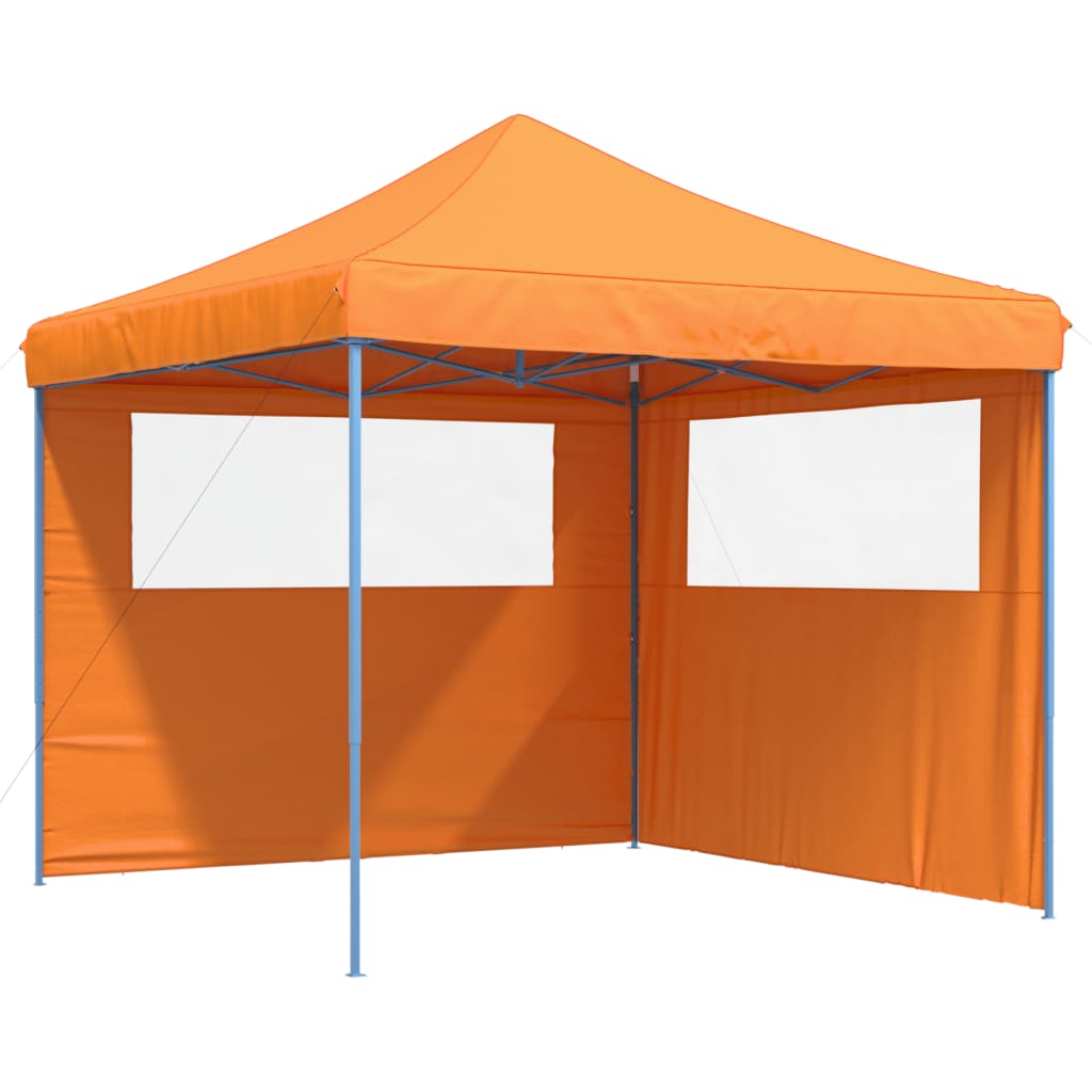 Kokkupandav peotelk (pop-up) 2 külgseinaga, 2,92 × 2,92 m, oranž