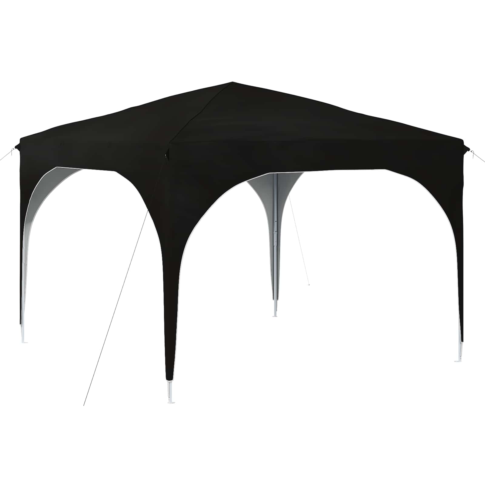 Kokkupandav peotelk (pop-up), 2,9 × 2,9 m, must