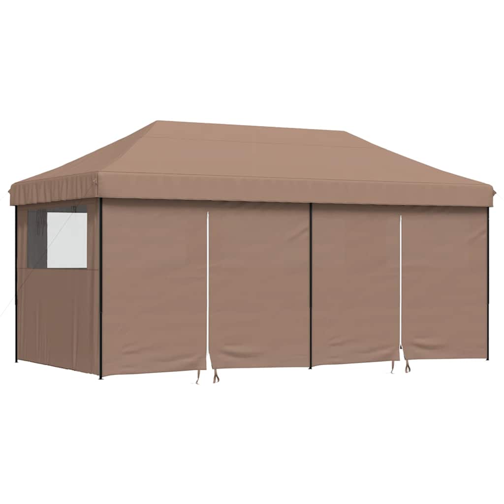 Kokkupandav peotelk (pop-up) 4 külgseinaga, 5,8 × 2,92 m, pruun