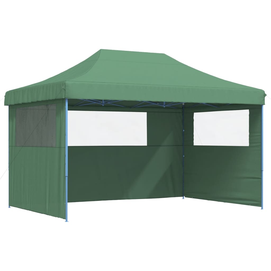 Kokkupandav peotelk (pop-up) 3 külgseinaga, 4,4 × 2,92 m, roheline