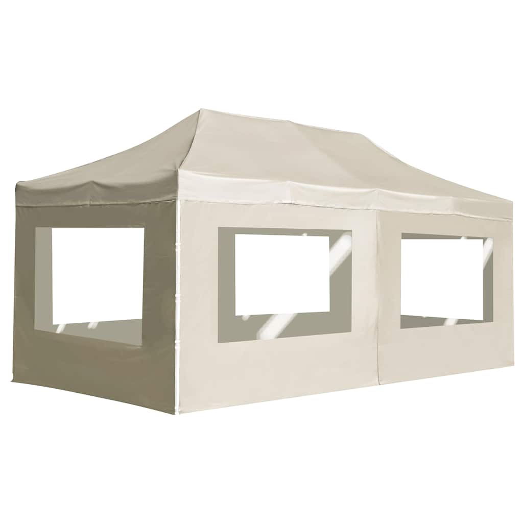 Kokkupandav peotelk (pop-up) seintega, 6 × 3 m, kreemjas