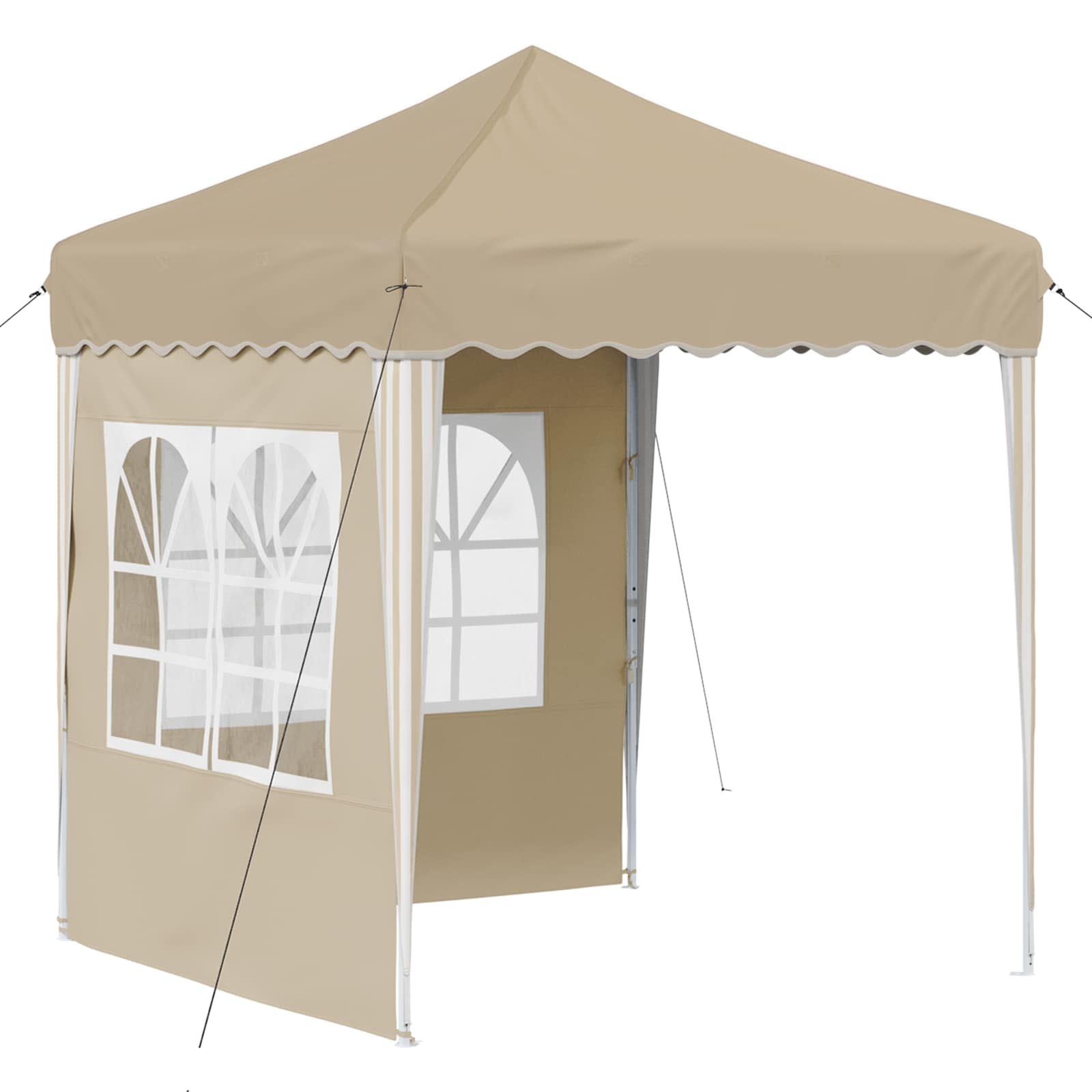 Kokkupandav peotelk (pop-up), 1,95 × 1,94 m, kreemjas