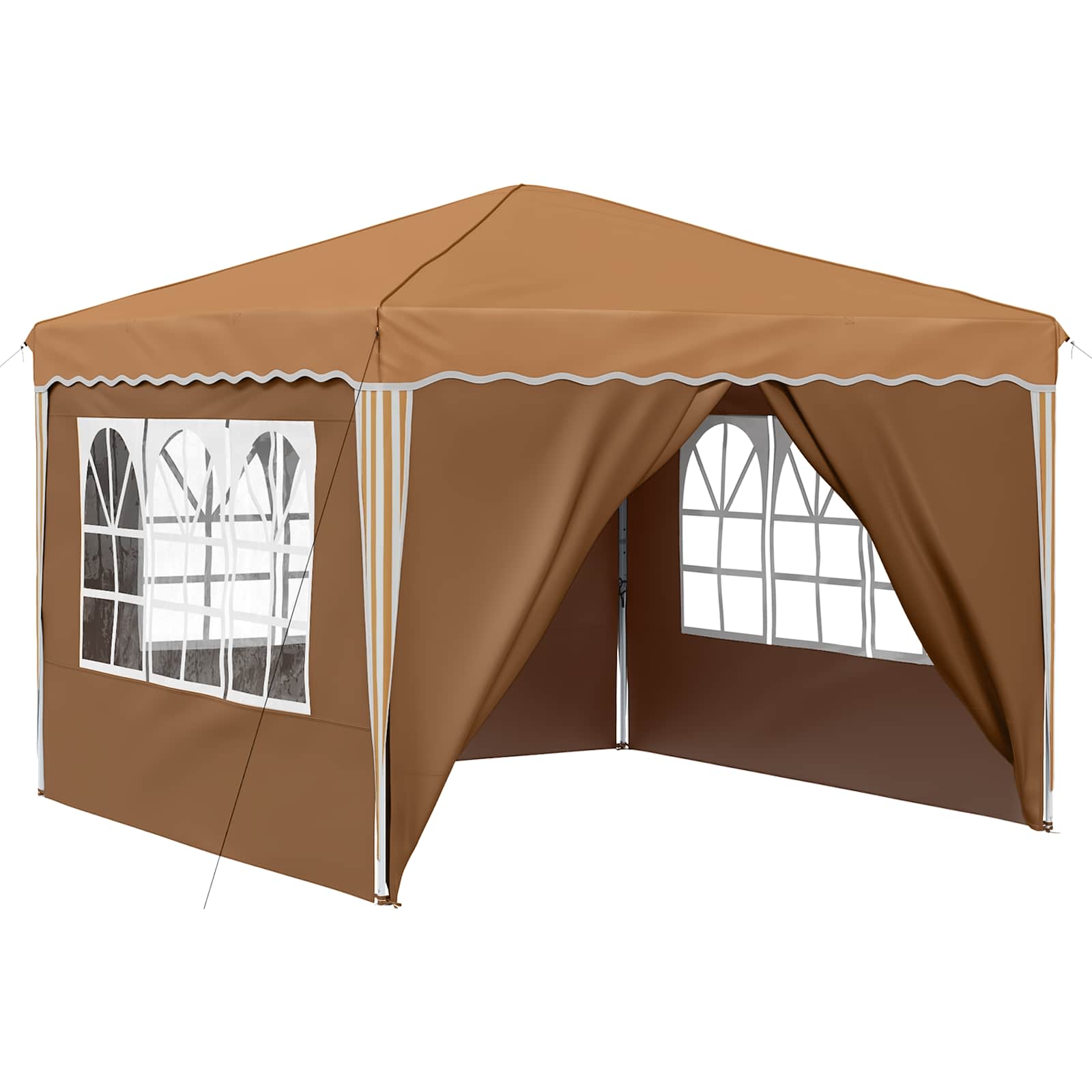 Kokkupandav peotelk (pop-up), 2,9 × 2,9 m, beež