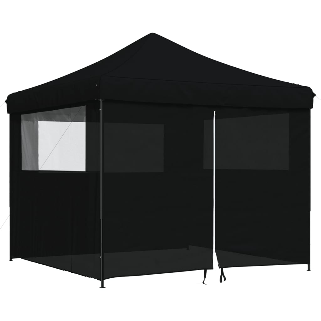 Kokkupandav peotelk (pop-up) 4 külgseinaga, 2,92 × 2,92 m, must