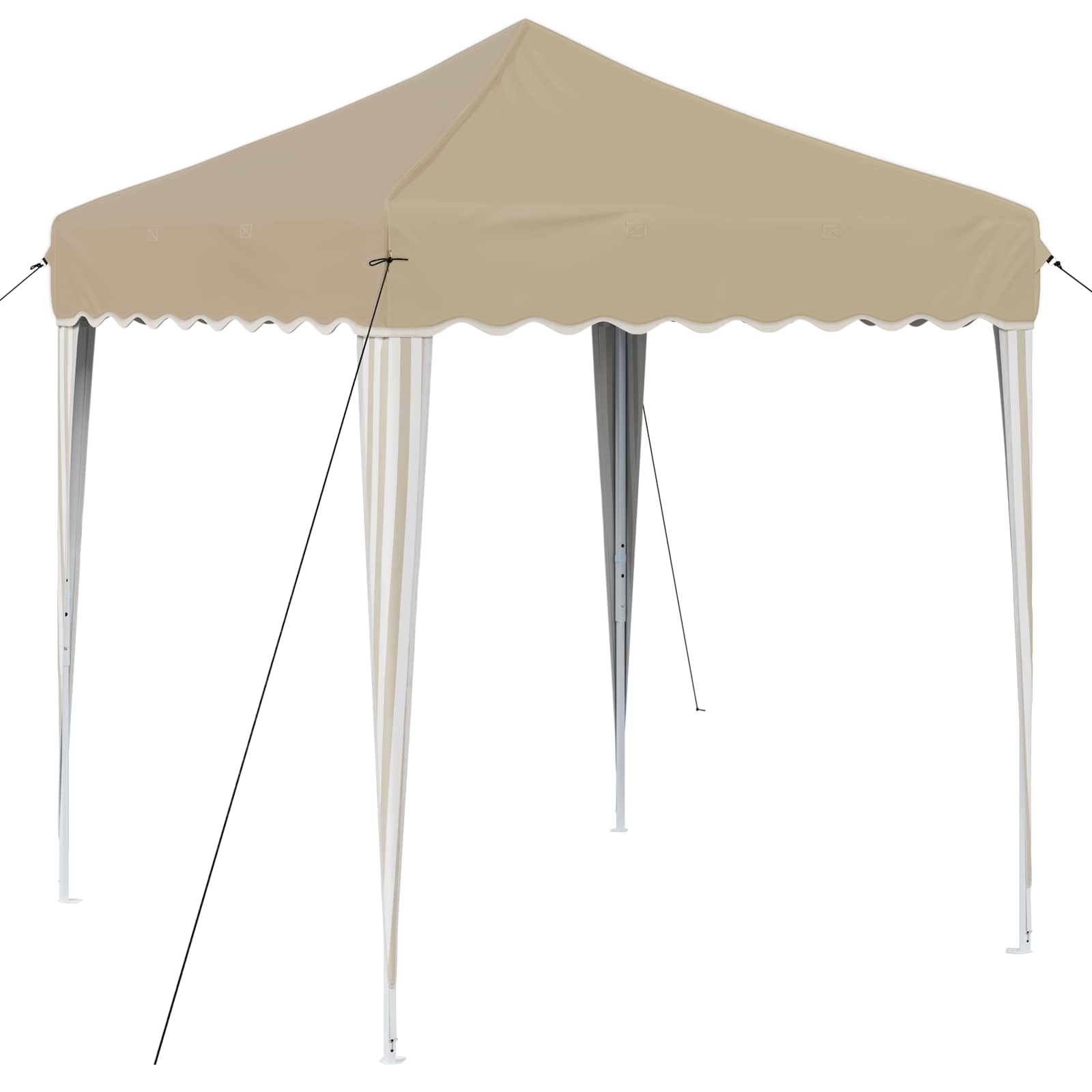 Kokkupandav peotelk (pop-up), 1,95 × 1,94 m, kreemjas
