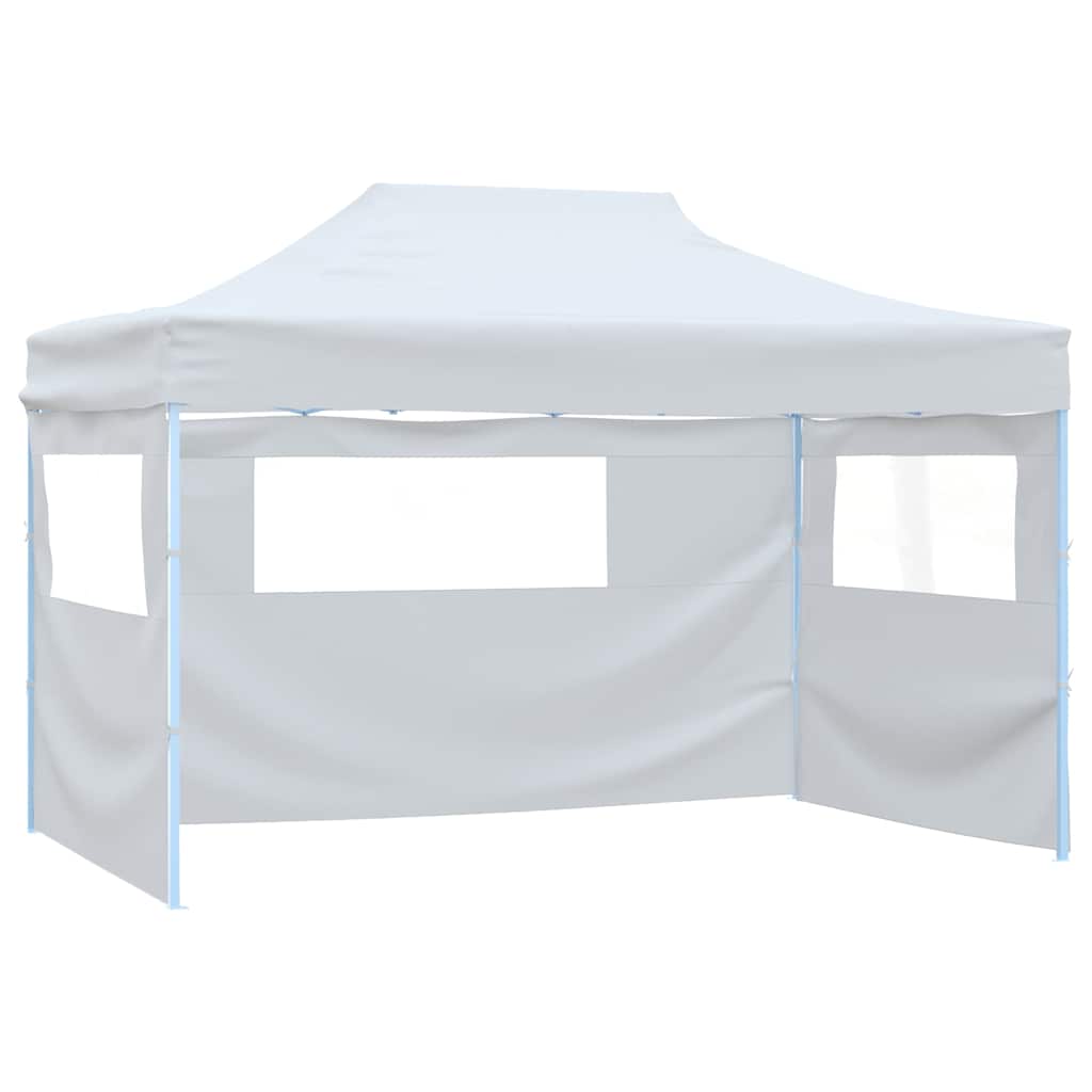Kokkupandav peotelk (pop-up) 3 külgseinaga, 2,91 × 4,31 m, valge