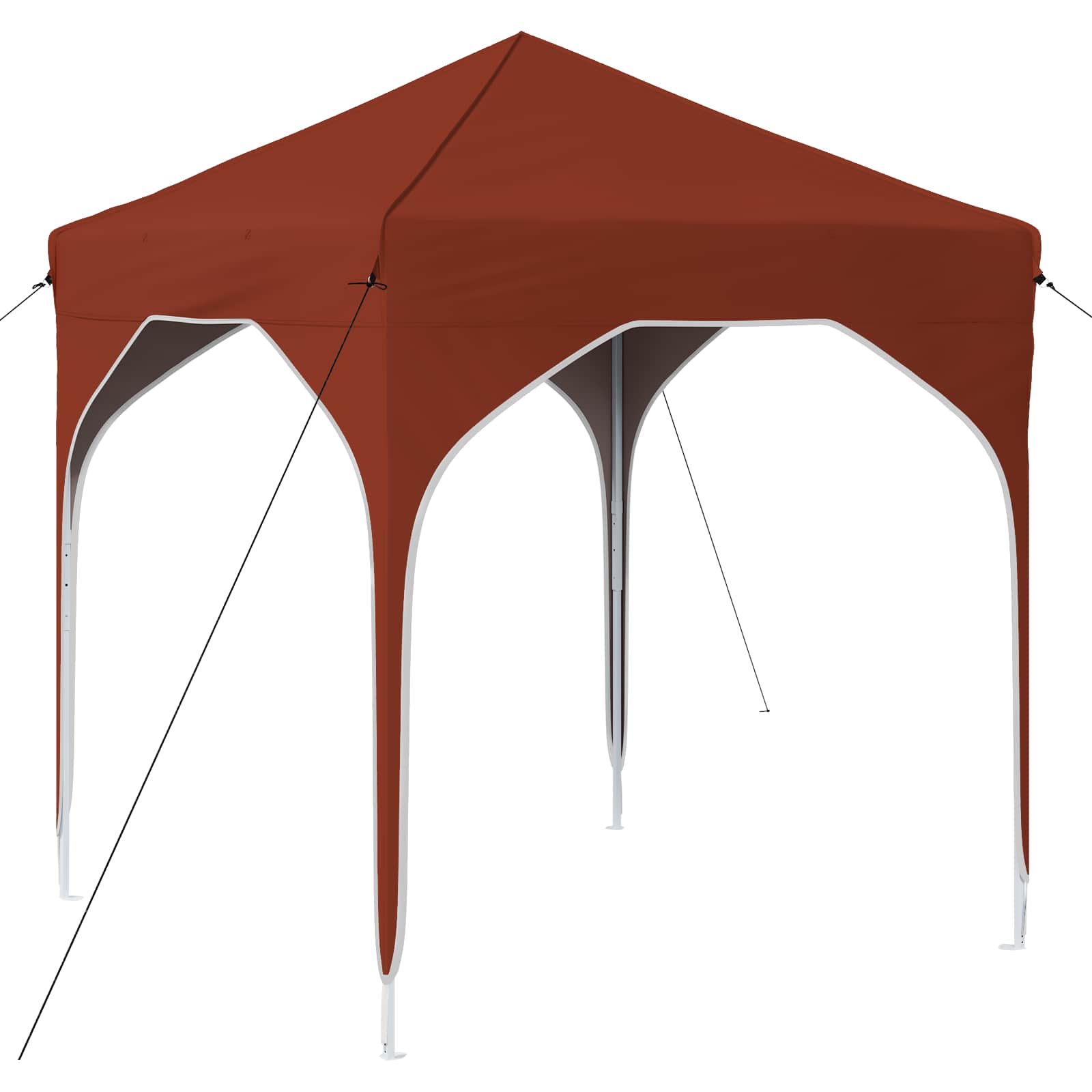 Kokkupandav peotelk (pop-up), 1,94 × 1,94 m, terrakota