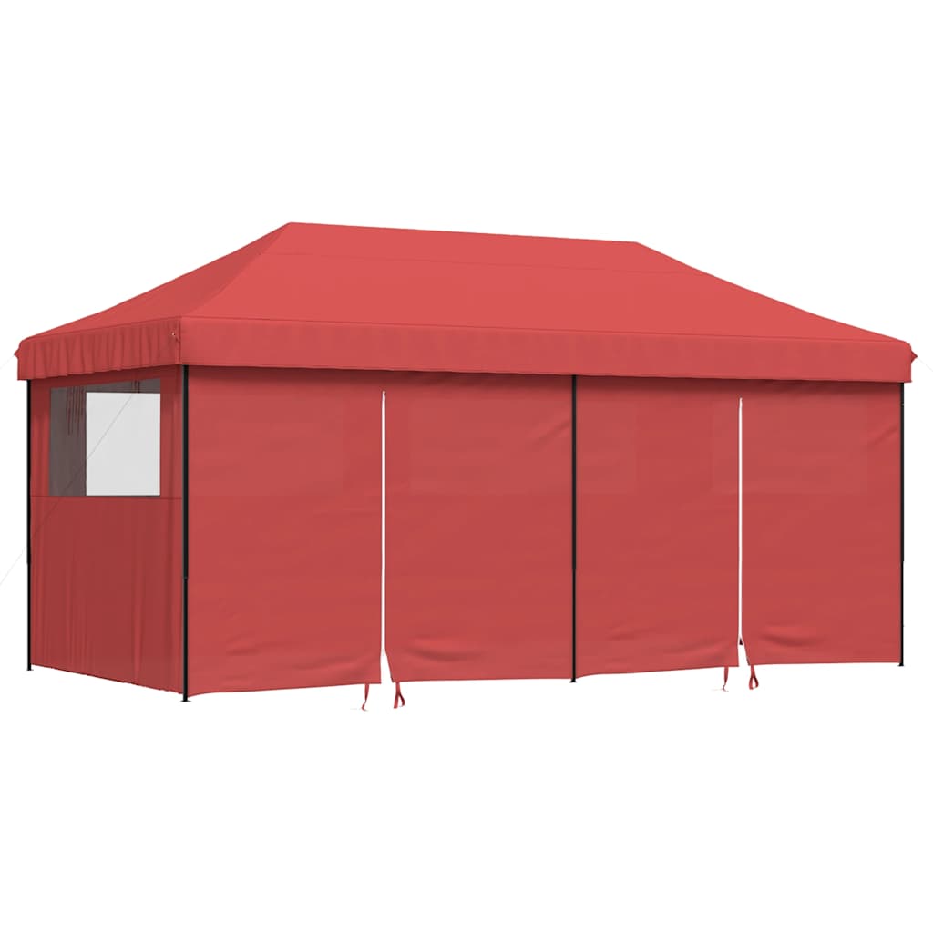 Kokkupandav peotelk (pop-up) 4 külgseinaga, 5,8 × 2,92 m, veinipunane