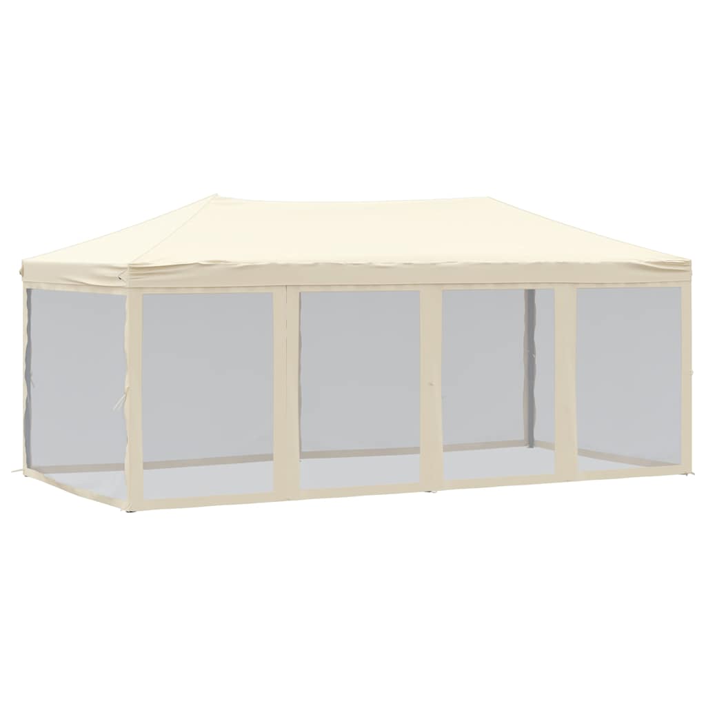 Kokkupandav peotelk (pop-up) seintega, 3 × 6 m, kreemjas