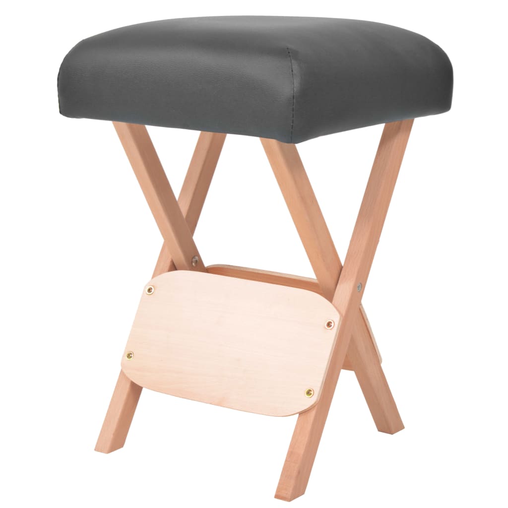 Kokkupandav massaažitool, 12 cm paksune iste, must