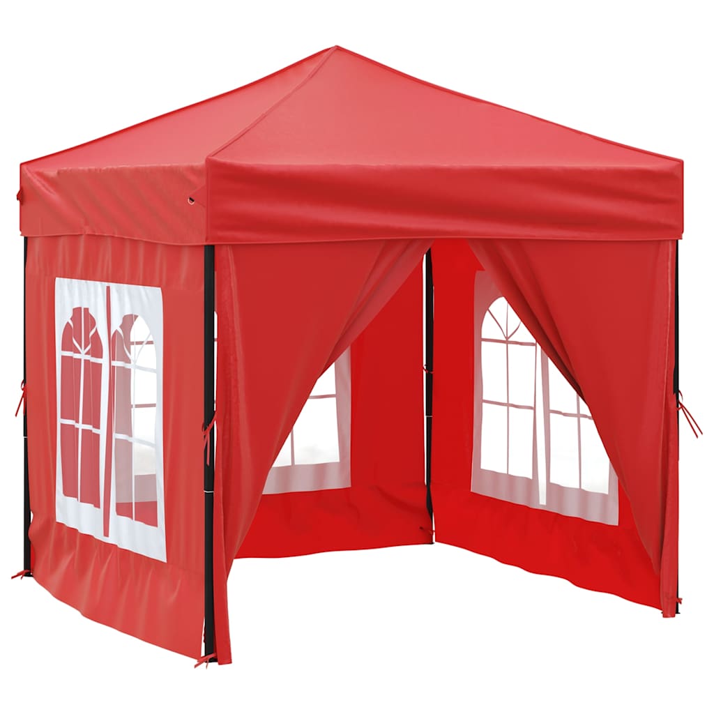 Kokkupandav peotelk (pop-up) seintega, 2 × 2 m, punane