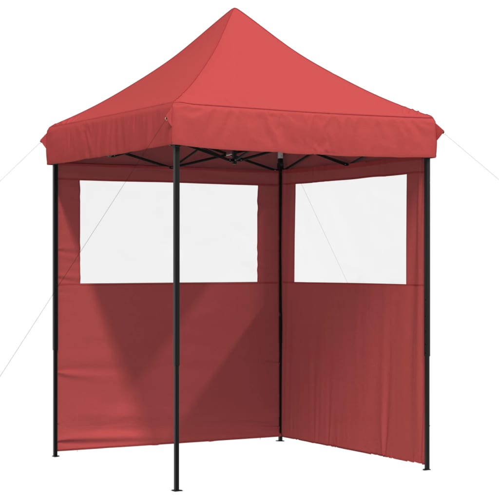 Kokkupandav peotelk (pop-up) 2 külgseinaga, 2 × 2 m, veinipunane