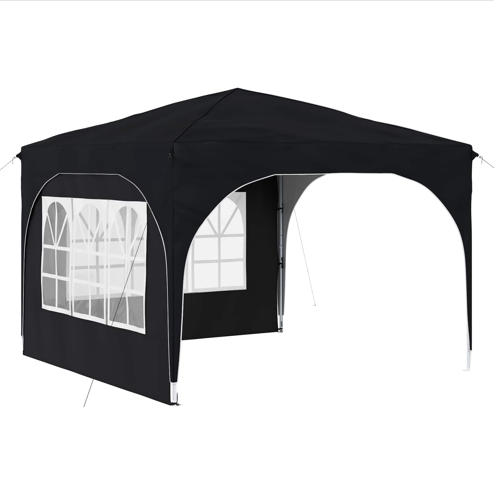 Kokkupandav peotelk (pop-up) 2 külgseinaga, 2,9 × 2,9 m, antratsiithall