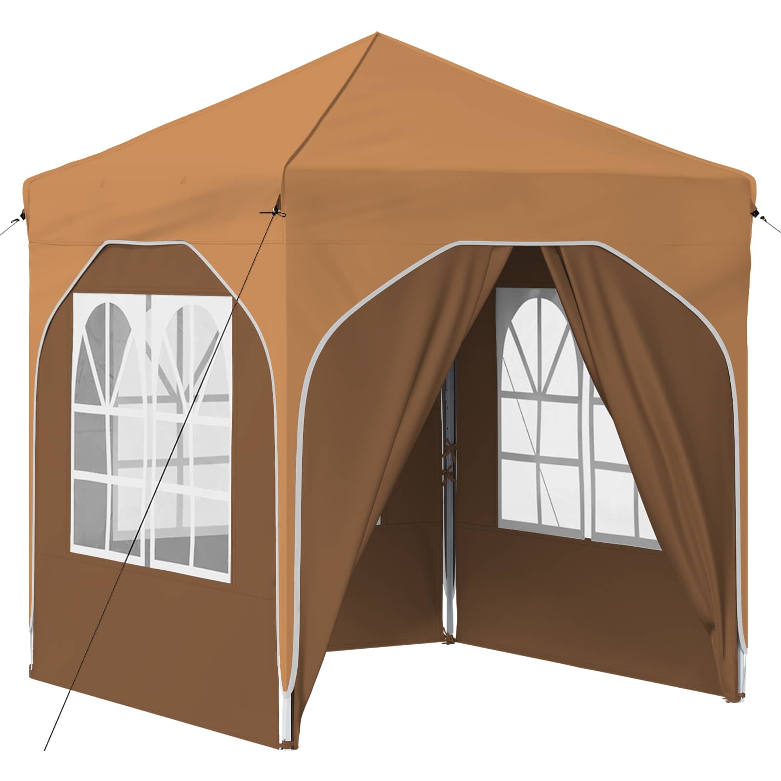 Kokkupandav peotelk (pop-up) 4 külgseinaga, 1,92 × 1,92 m, beež