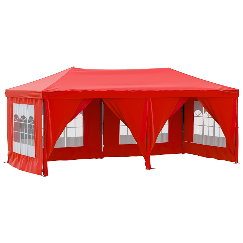 Kokkupandav peotelk (pop-up) seintega, 3 × 6 m, punane