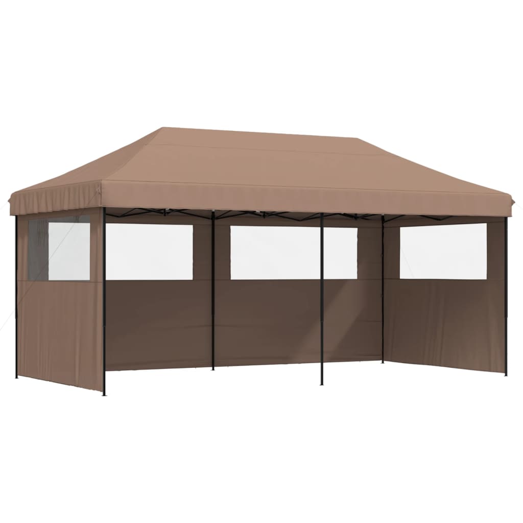 Kokkupandav peotelk (pop-up) 3 külgseinaga, 5,8 × 2,92 m, pruun