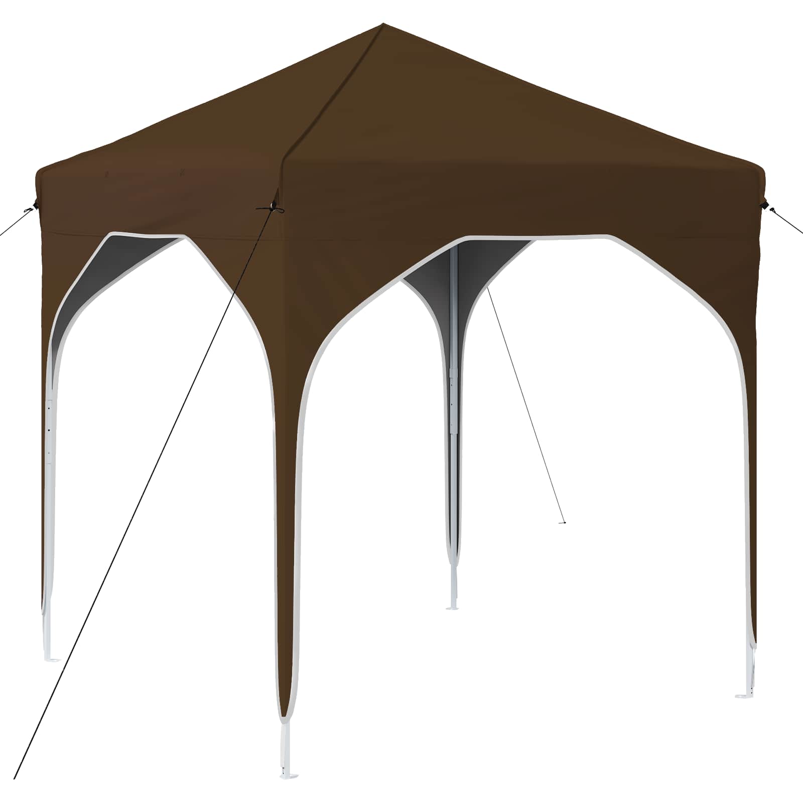 Kokkupandav peotelk (pop-up), 1,94 × 1,94 m, pruunikashall