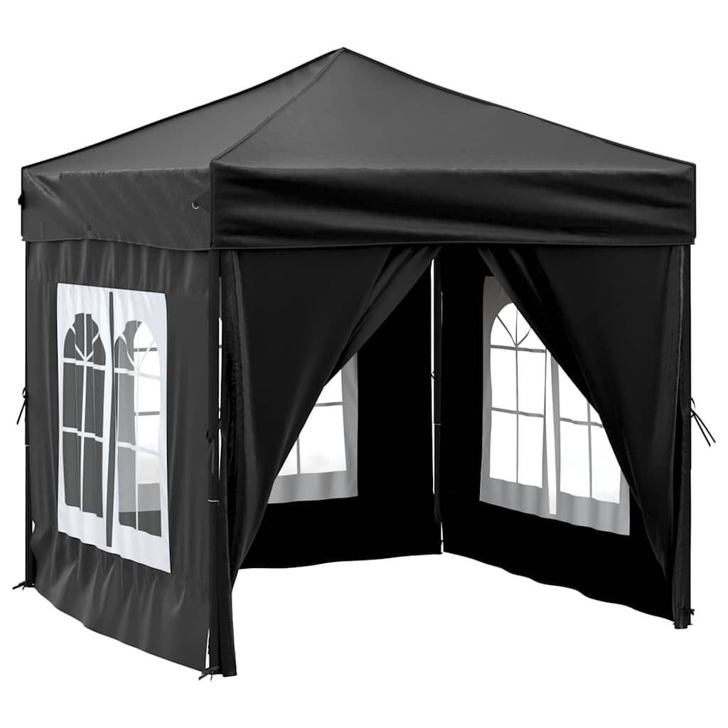 Kokkupandav peotelk (pop-up) seintega, 2 × 2 m, must