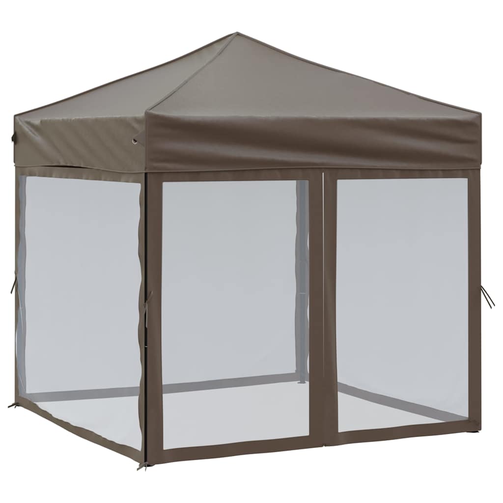 Kokkupandav peotelk (pop-up) seintega, 2 × 2 m, pruunikashall