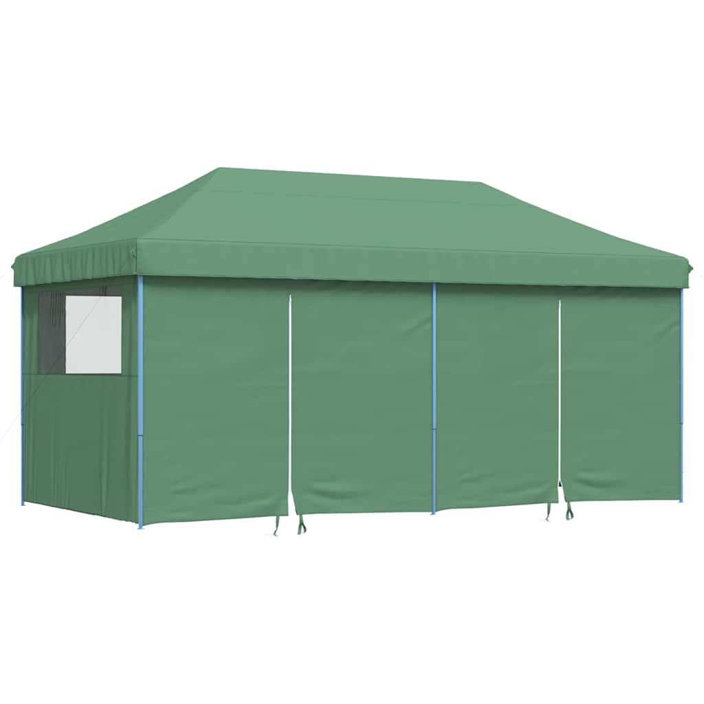Kokkupandav peotelk (pop-up) 4 külgseinaga, 5,8 × 2,92 m, roheline