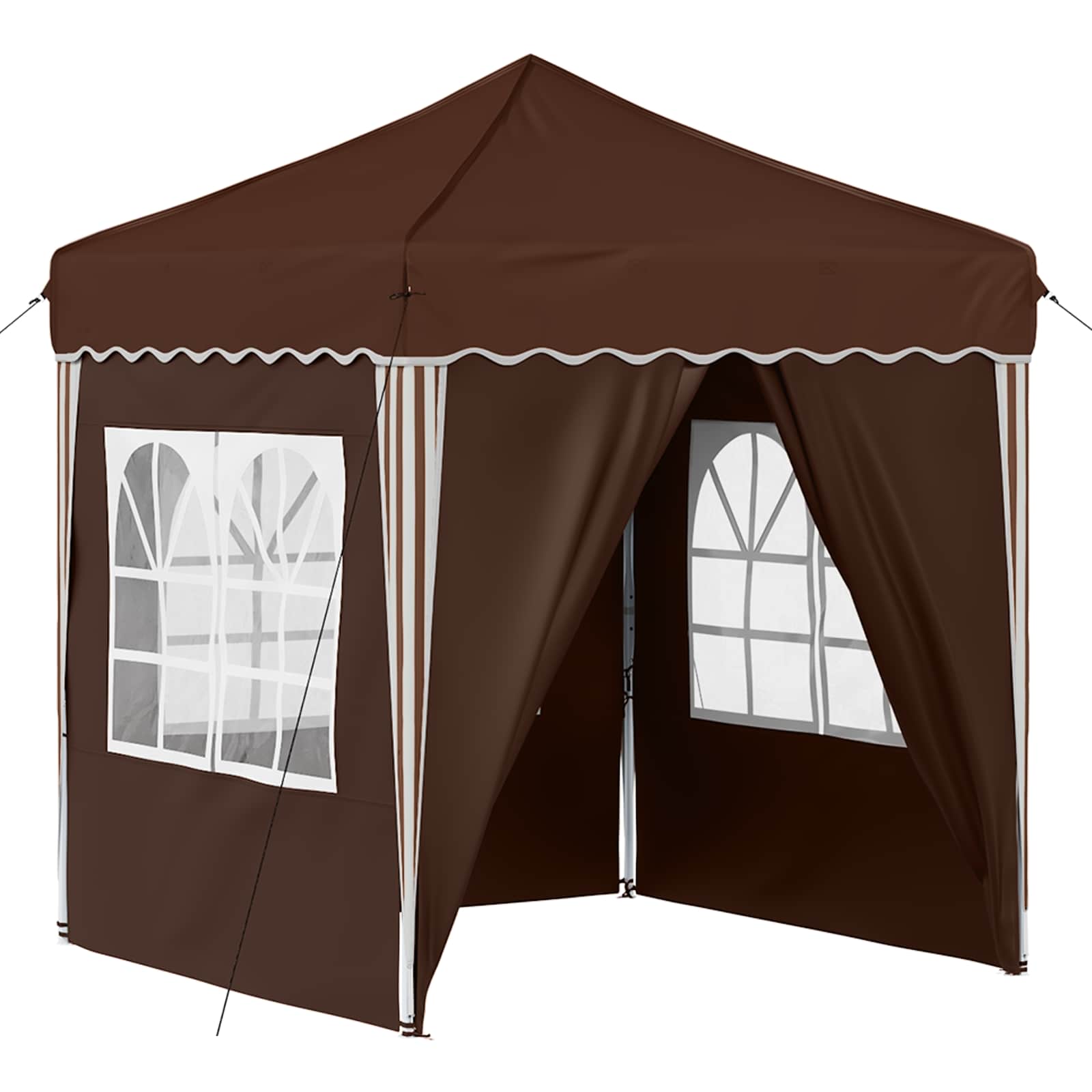 Kokkupandav peotelk (pop-up), 1,95 × 1,94 m, pruun