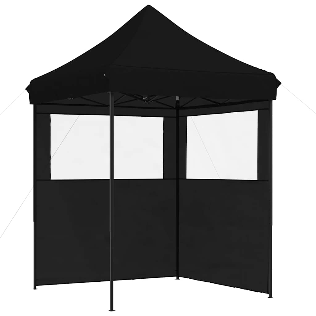 Kokkupandav peotelk (pop-up) 2 külgseinaga, 2 × 2 m, must
