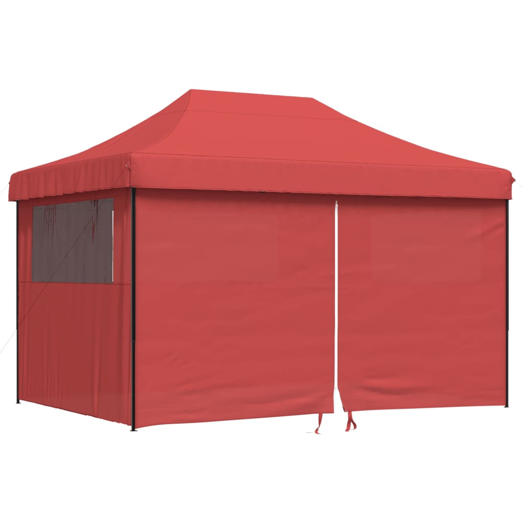 Kokkupandav peotelk (pop-up) 4 külgseinaga, 4,1 × 2,79 m, veinipunane