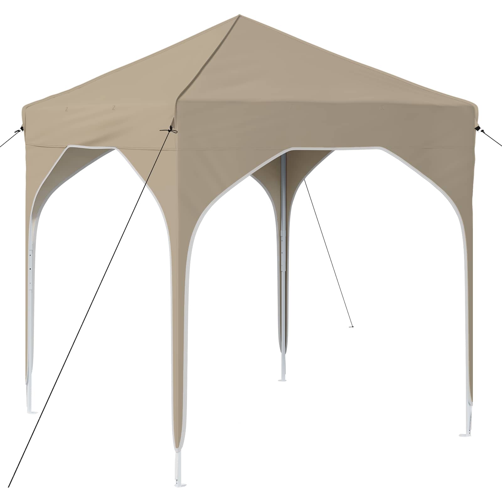 Kokkupandav peotelk (pop-up), 1,94 × 1,94 m, kreemjas