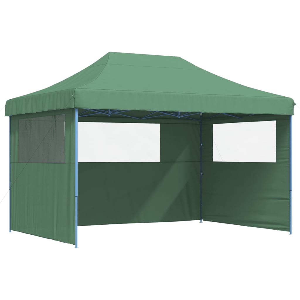 Kokkupandav peotelk (pop-up) 3 külgseinaga, 4,1 × 2,79 m, roheline