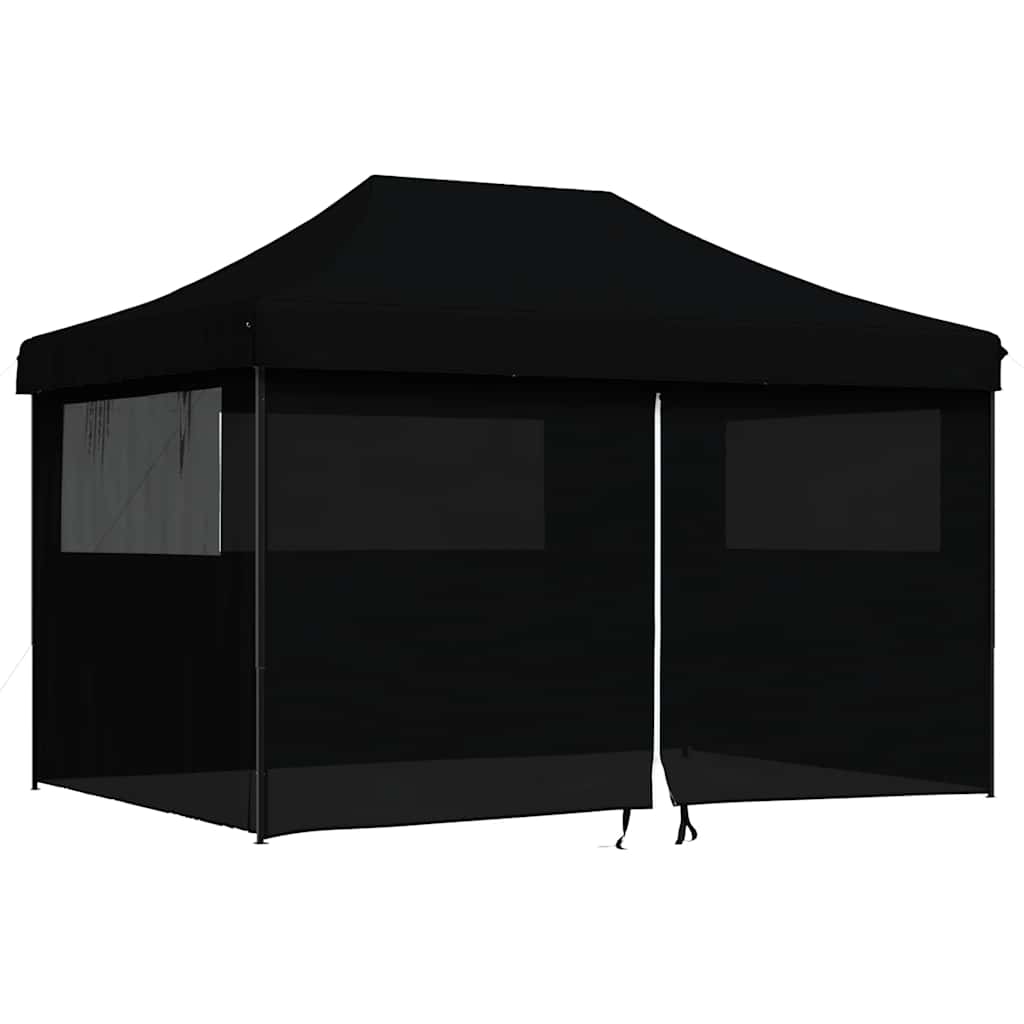 Kokkupandav peotelk (pop-up) 4 külgseinaga, 4,1 × 2,79 m, must