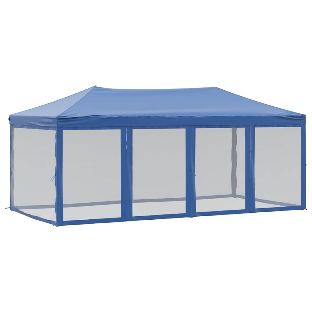 Kokkupandav peotelk (pop-up) seintega, 3 × 3 m, sinine