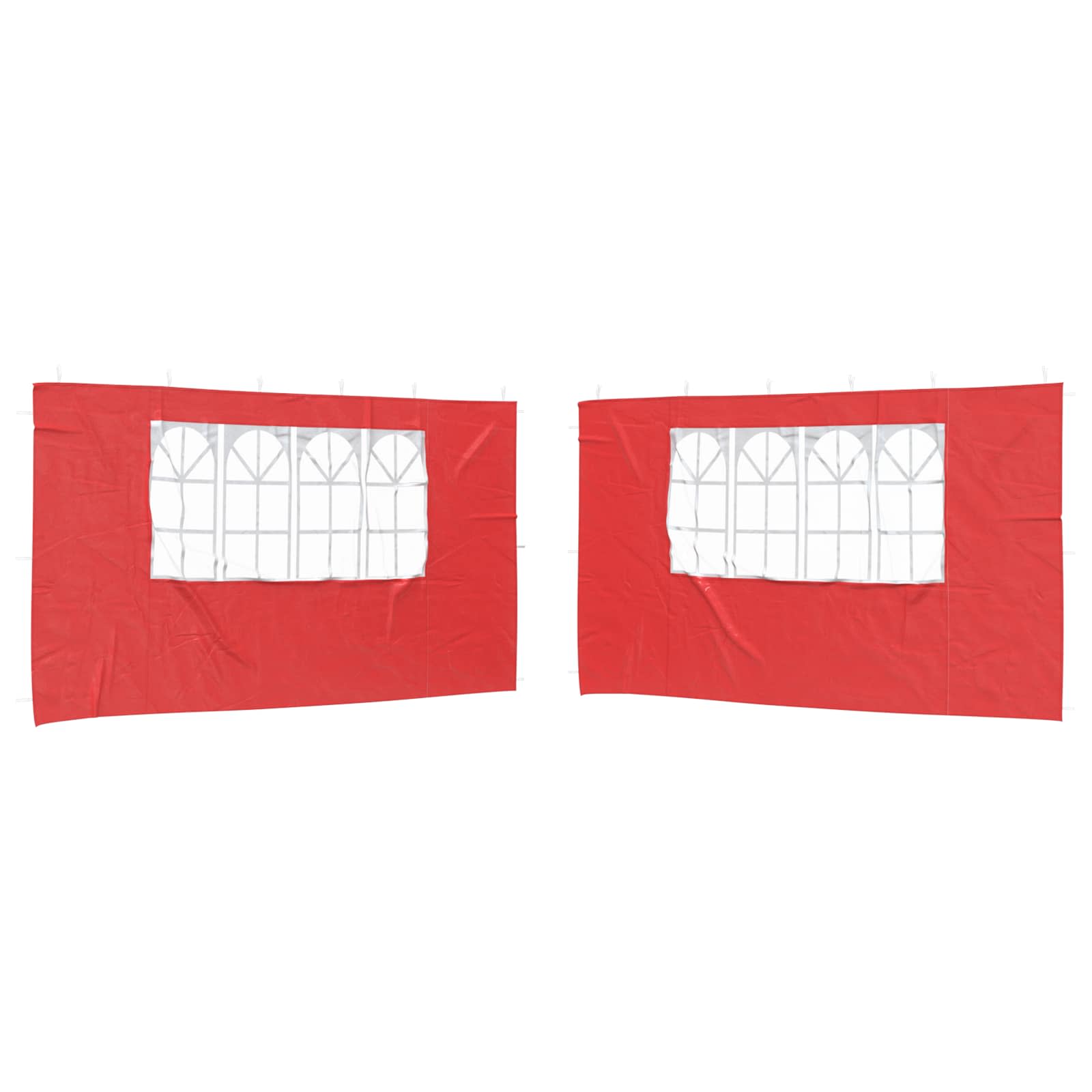 Peotelgi külgseinad, 2 tk, 4 × 1,95 m, punane