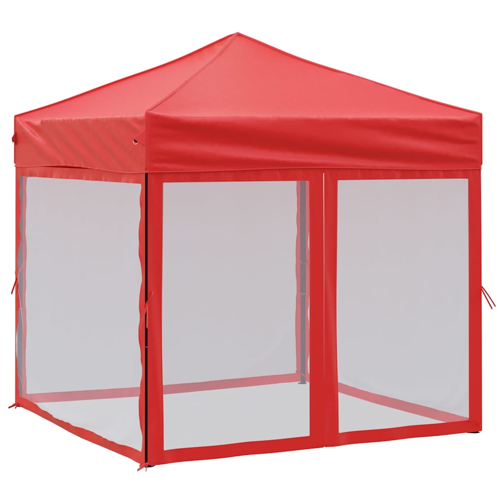 Kokkupandav peotelk (pop-up) seintega, 2 × 2 m, punane
