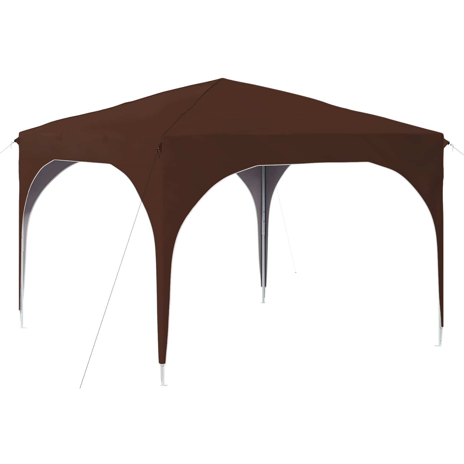 Kokkupandav peotelk (pop-up), 2,9 × 2,9 m, pruun