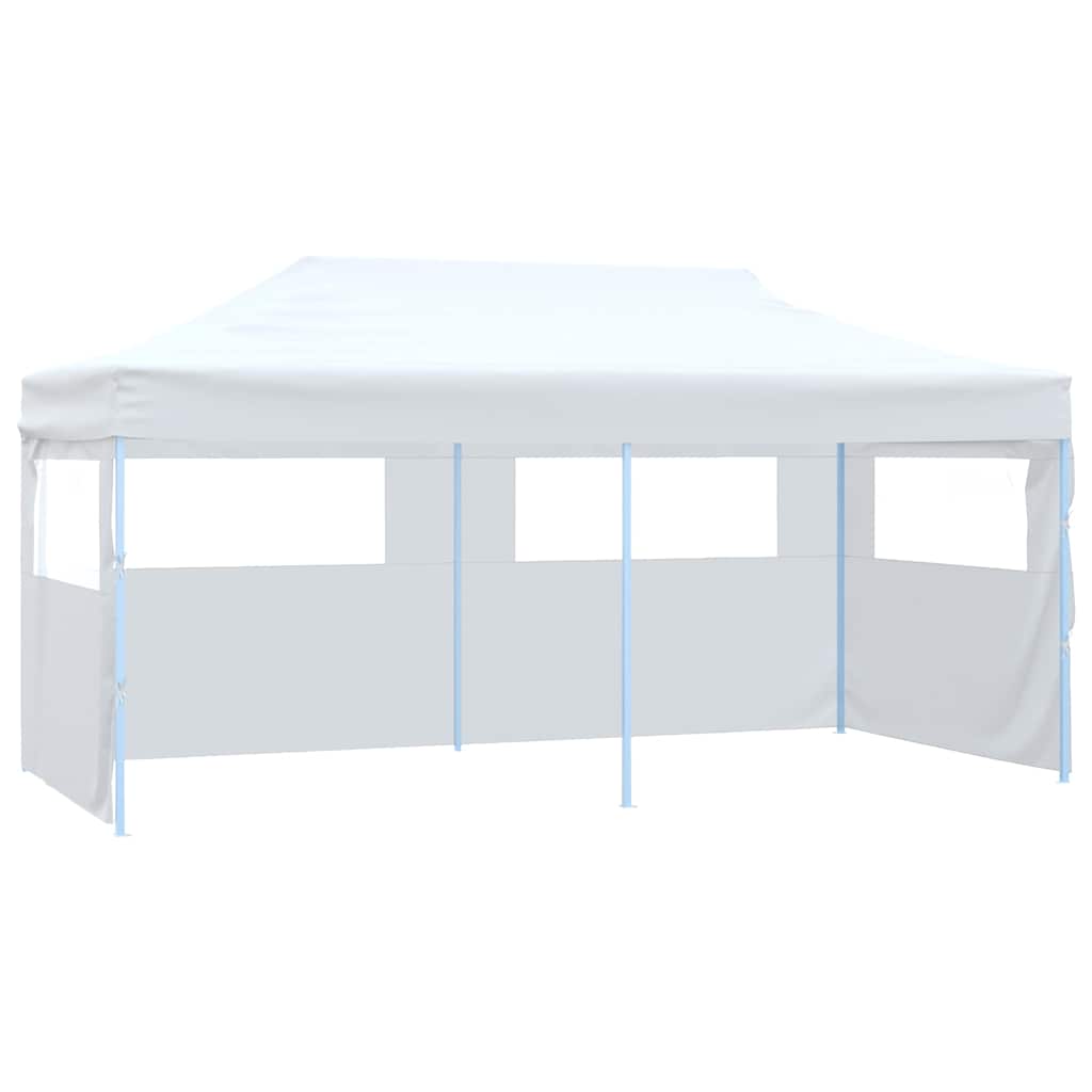Kokkupandav peotelk (pop-up) 4 külgseinaga, 3 × 6 m, valge