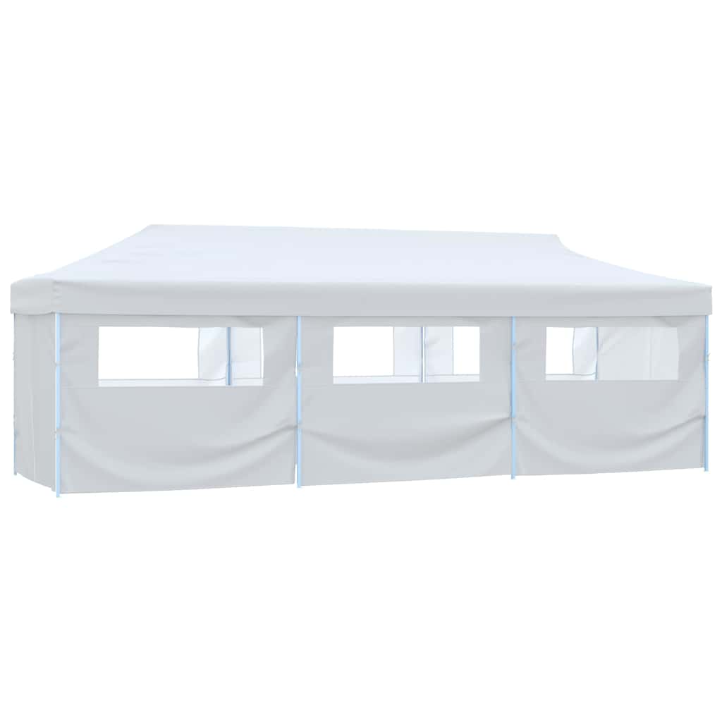 Kokkupandav peotelk (pop-up) 8 külgseinaga, 3 × 9 m, valge