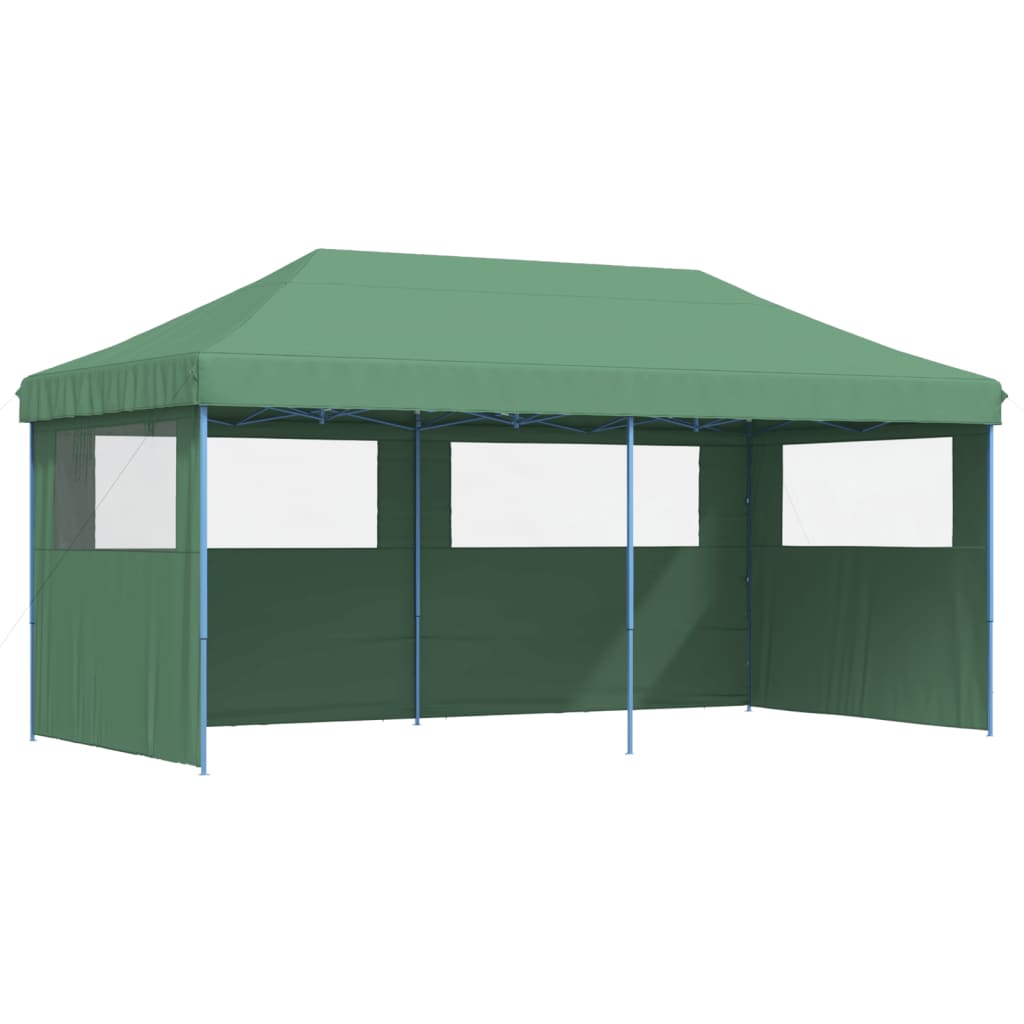 Kokkupandav peotelk (pop-up) 3 külgseinaga, 5,8 × 2,92 m, roheline