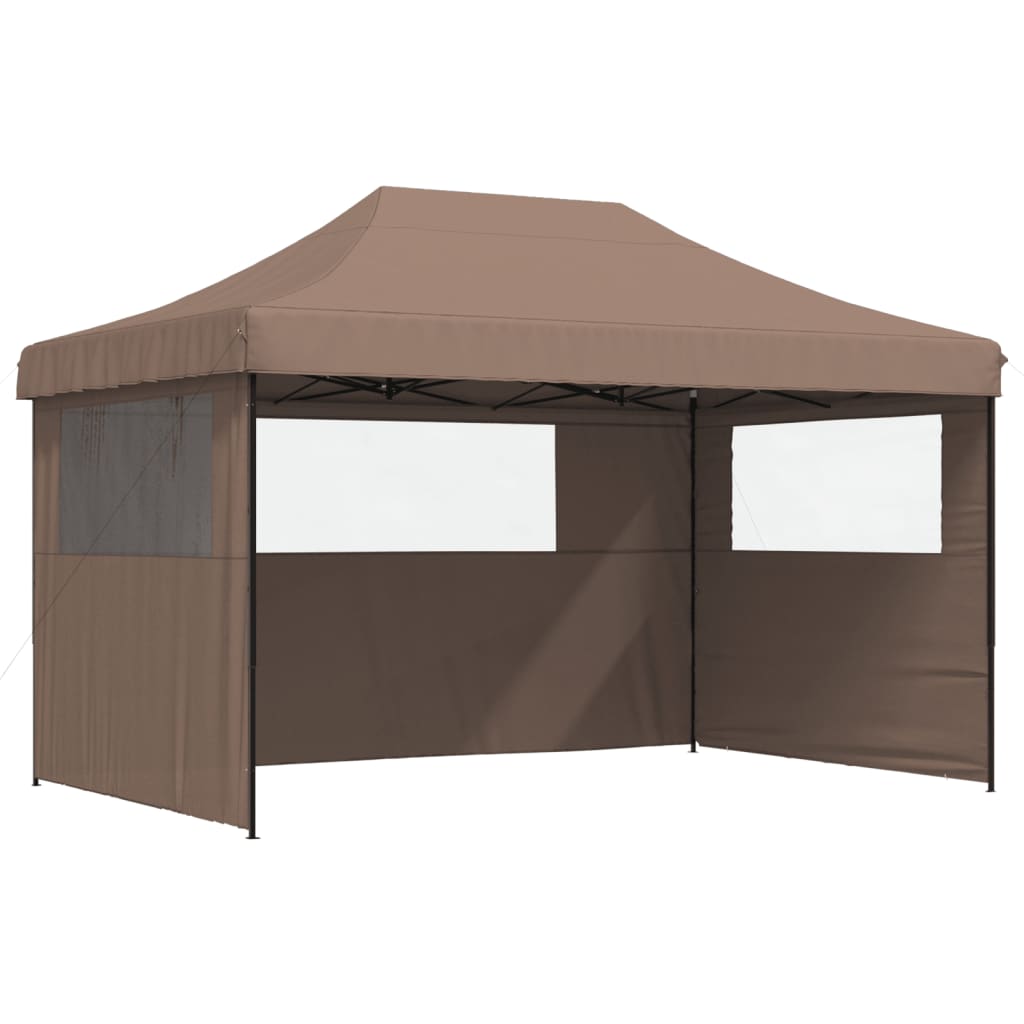 Kokkupandav peotelk (pop-up) 3 külgseinaga, 4,4 × 2,92 m, pruun