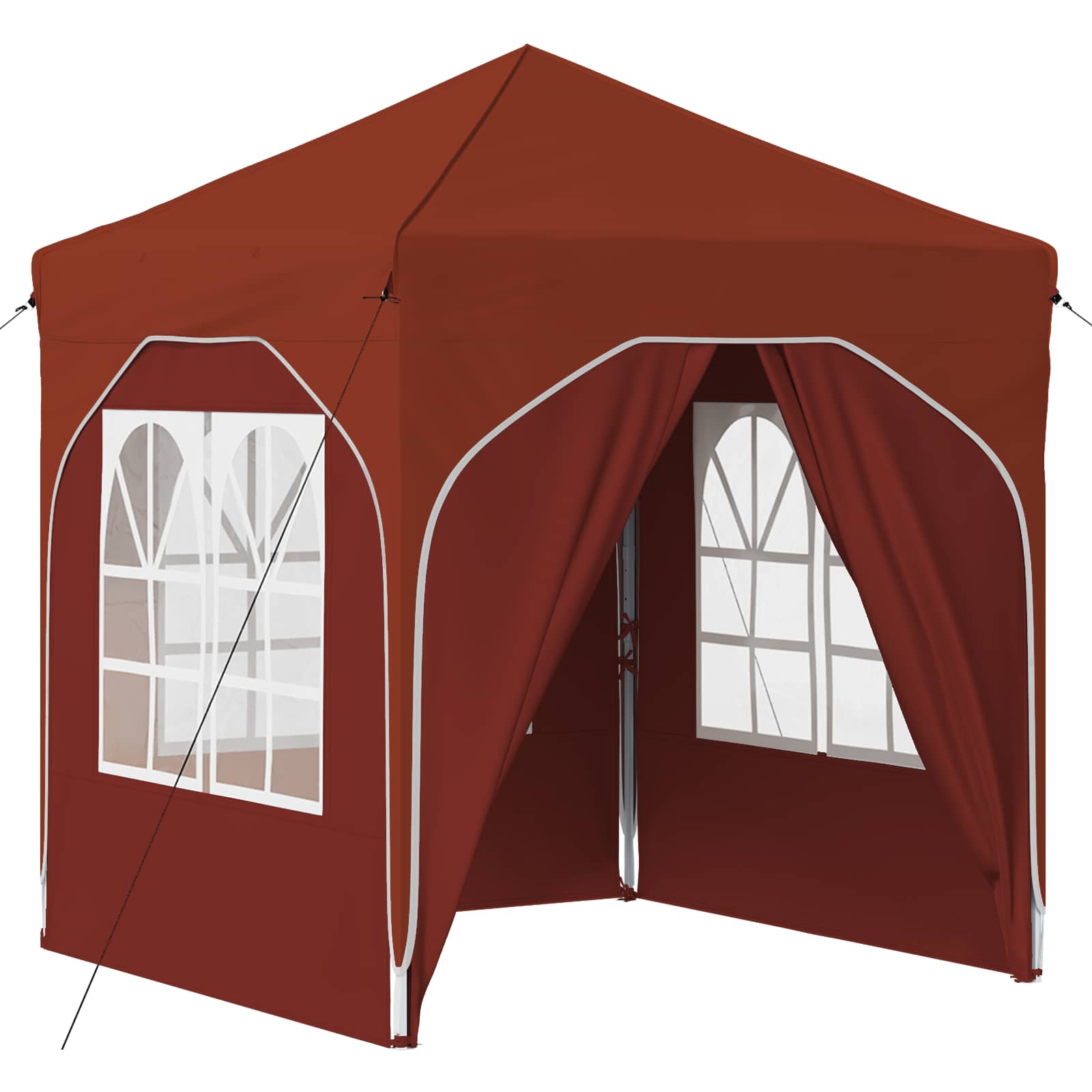 Kokkupandav peotelk (pop-up) 4 külgseinaga, 1,92 × 1,92 m, terrakota