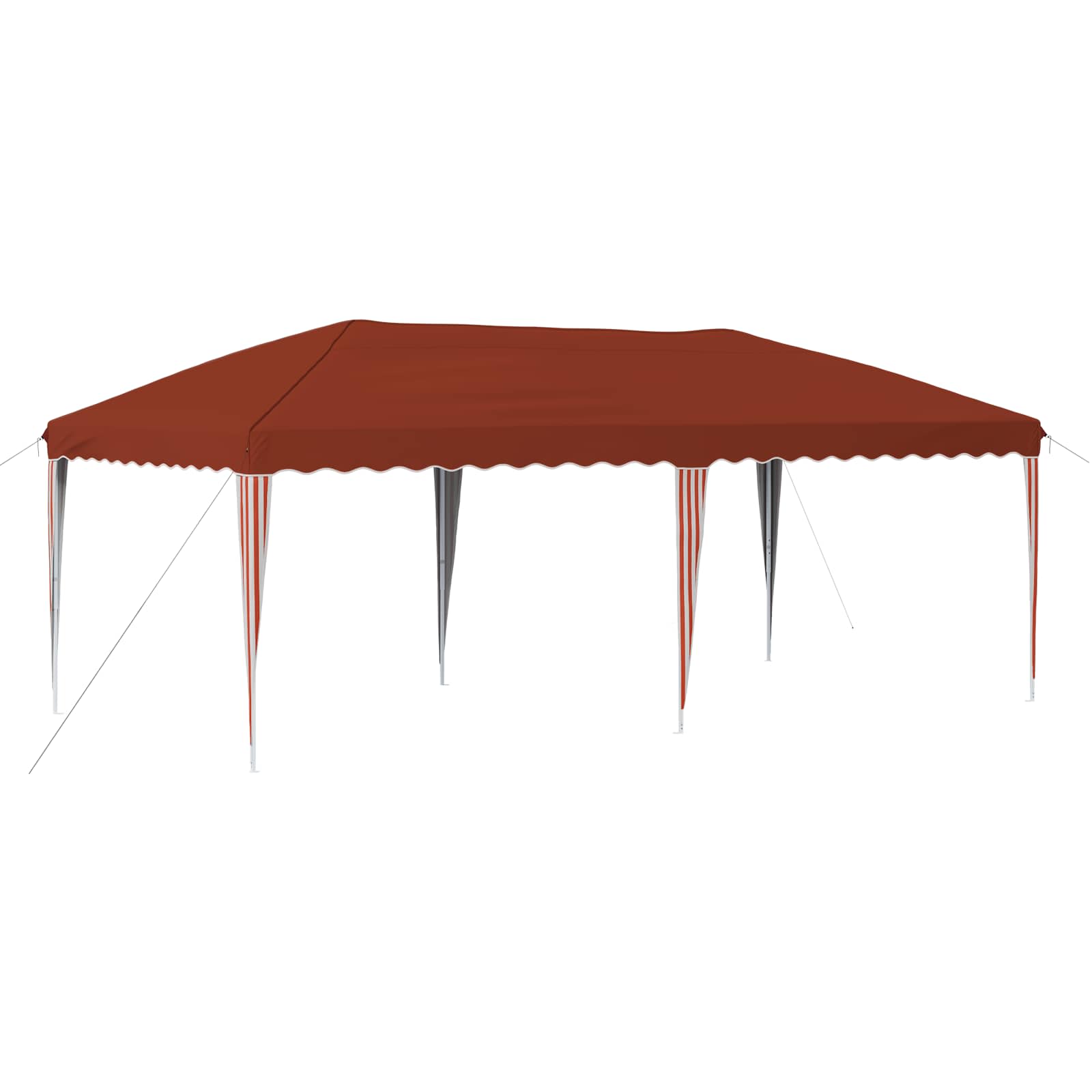 Kokkupandav peotelk (pop-up), 5,75 × 2,9 m, terrakota